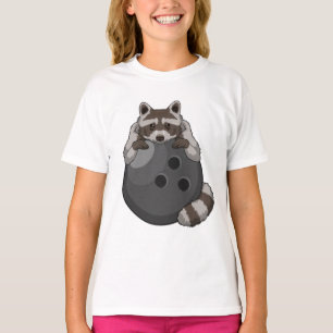 Raccoon at Bowling with Bowling ball T-Shirt