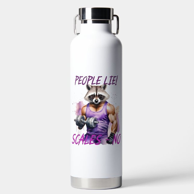 raccoon athlete water bottle (Front)