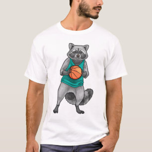 Raccoon Basketball player Basketball Sports T-Shirt