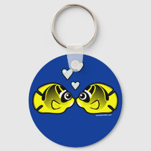 Raccoon Butterflyfish Love Key Ring