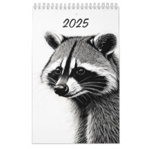 Raccoon calendar 