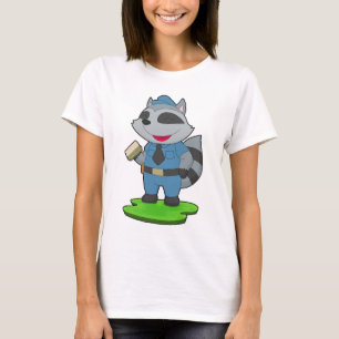 Raccoon Cop Sandwich Police T-Shirt