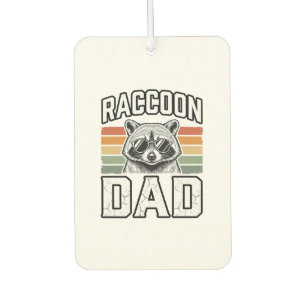 Raccoon Dad Vintage Engraving Retro Vector Design_ Car Air Freshener