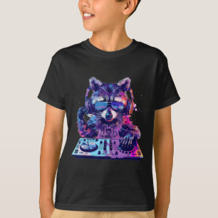 Raccoon Dj Edm Techno House Music Funny Animal Lov T-Shirt
