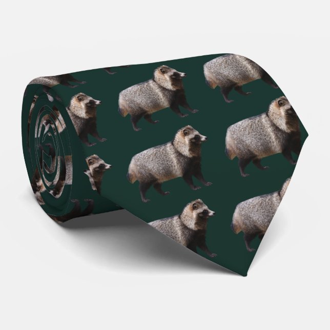 Raccoon dog tie (Rolled)