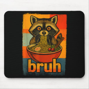 Raccoon Eating Japanese Ramen Noodles Men Women Ki Mouse Mat