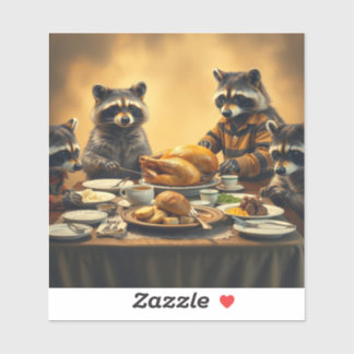 Raccoon Family Thanksgiving