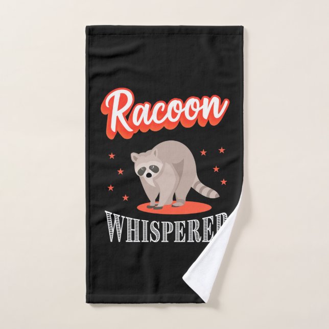 Raccoon Lover Raccoon Whisperer Hand Towel (Hand Towel)