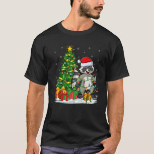 Raccoon Lover Xmas Family Matching Santa Raccoon C T-Shirt