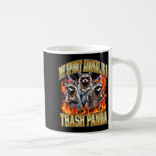 Raccoon My Srit Animal Is A Trash Panda Funny Boot Coffee Mug