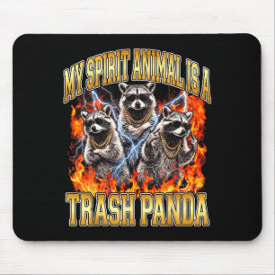 Raccoon My Srit Animal Is A Trash Panda Funny Boot Mouse Mat