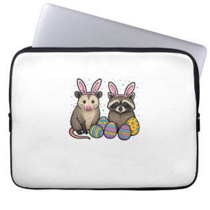 Raccoon Opossum Easter T-Shirt_1 Laptop Sleeve