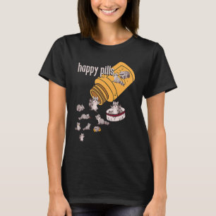 Raccoon Pills  Animals Cute Happy Sarcastic Joke T-Shirt