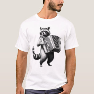 Raccoon Playing Accordion Accordionist Accordion T-Shirt
