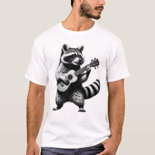 Raccoon Playing Ukulele Ukulele Player Lover T-Shirt