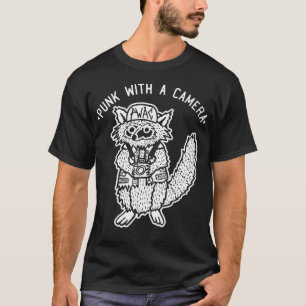 Raccoon Punk With A Camera T-Shirt