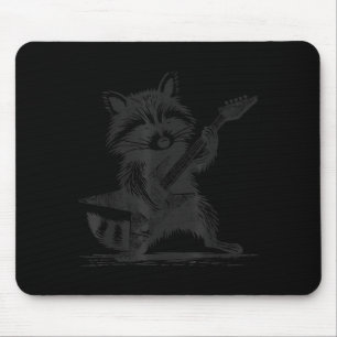 Raccoon Rock Music For Men Women Band Kids Rocker Mouse Mat