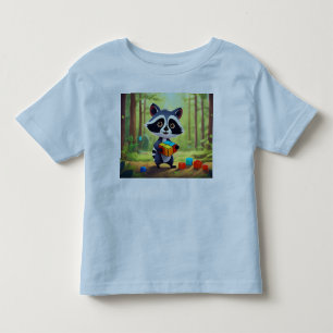 Raccoon Rubik’s Forest Puzzle Toddler T-Shirt