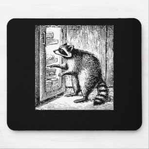 Raccoon Searching For Meaning And Snacks Humorous Mouse Mat