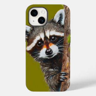 Raccoon Staring from Tree iPhone 14 Case