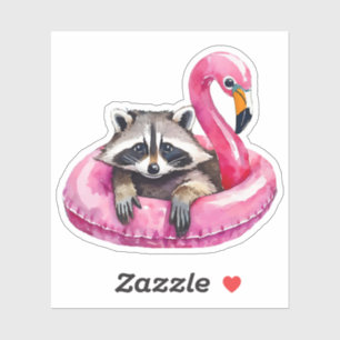 Raccoon Summer Floatie Sticker