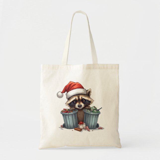 Raccoon Trash Tote Bag (Front)