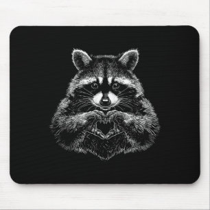 Raccoon Valentines Day Funny Feral Raccoon Love He Mouse Mat