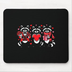 Raccoon Valentines Day Funny Feral Raccoon Love He Mouse Mat