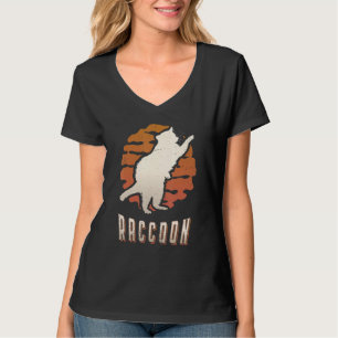 Raccoon Vintage Retro Classic Animal Sunset T-Shirt