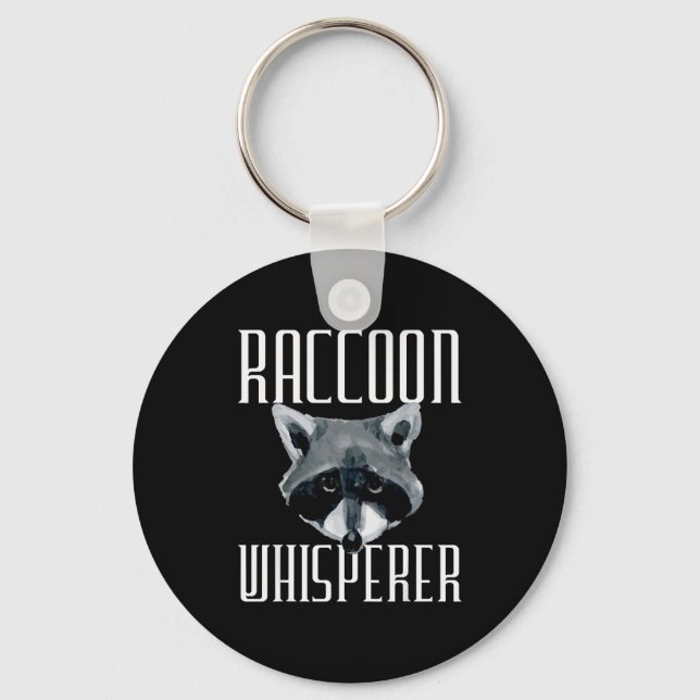 Raccoon Whisperer - Funny Raccoon Lover Animal Lov Key Ring (Front)