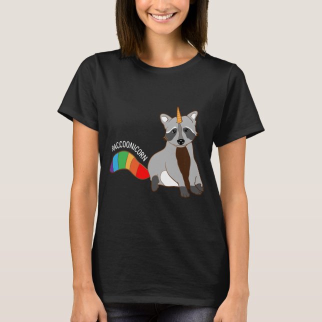 Raccoonicorn Racoon Unicorn Lovers T-Shirt (Front)