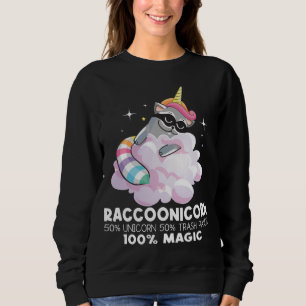 Raccoonicorn Unicorn Trash Panda - Funny Racoon L Sweatshirt