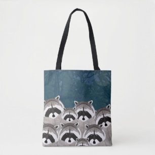 Raccoons Allover Tote