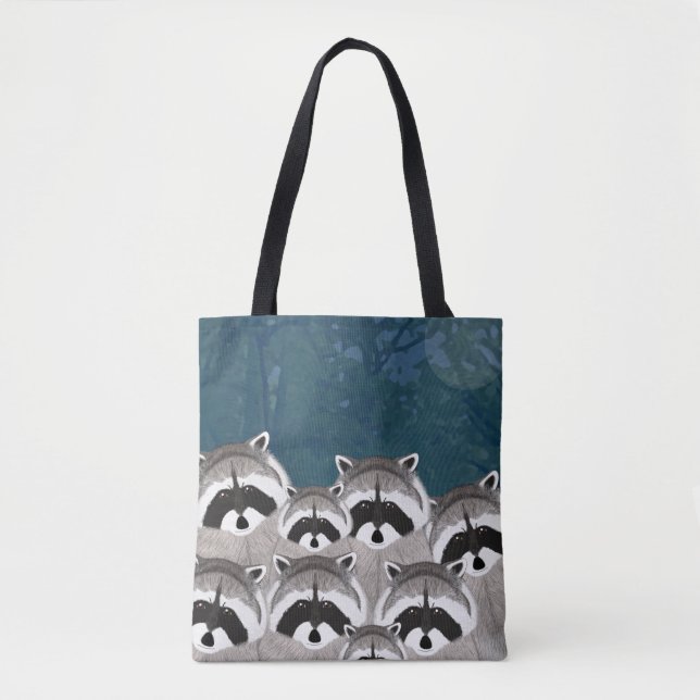Raccoons Allover Tote Bag (Front)