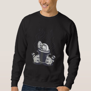 Raccoons And Hot Gargabe I Idea For Animal Fans Sweatshirt