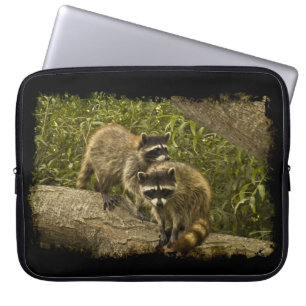 Raccoons Black Edge Laptop Sleeve