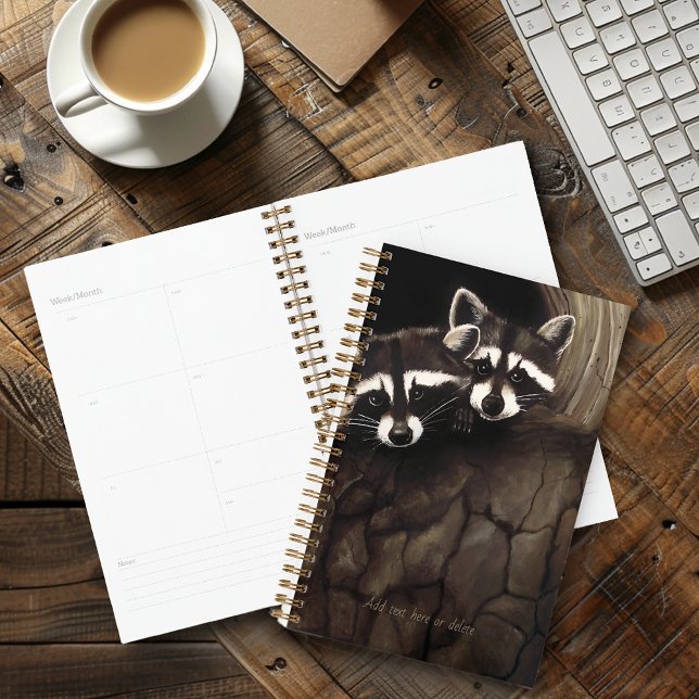 Raccoons Brown Cute Tree Planner (Creator Uploaded)