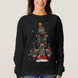 Raccoons Christmas Tree Funny Santa Racoon Lover Sweatshirt