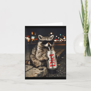 Raccoons diet soda funny animal meme genz dank card