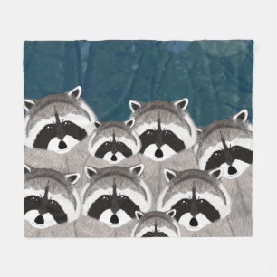 Raccoons Fleece Blanket