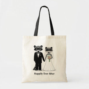 Raccoons Getting Married - Cute Bride and Groom Tote Bag