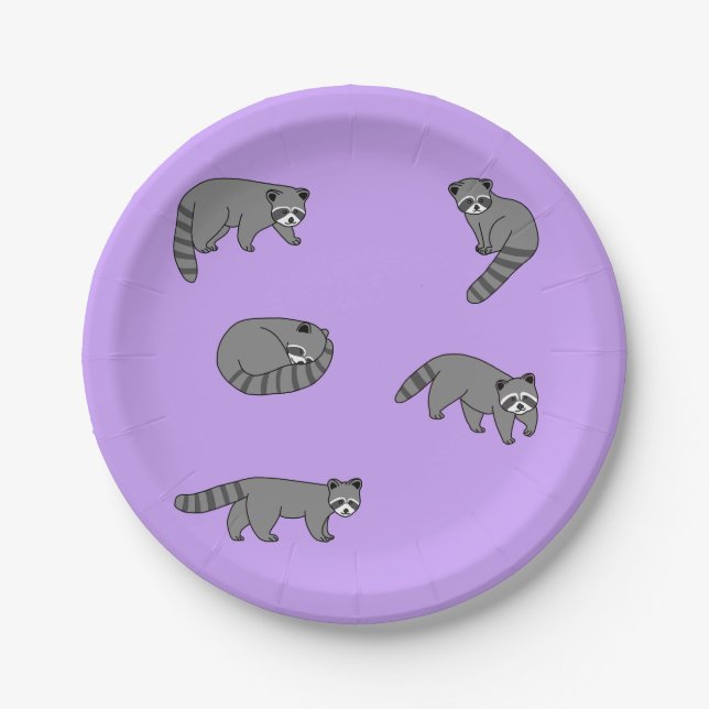 Raccoons Paper Plate (Front)