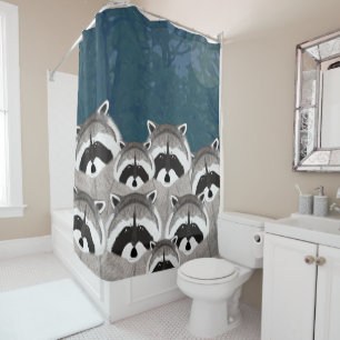 Raccoons Shower Curtain