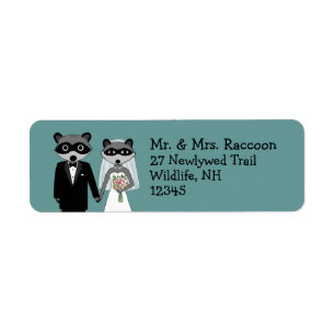 Raccoons Wedding Couple - Cute Bride and Groom