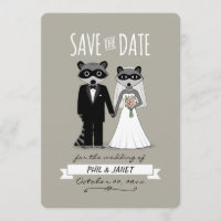 Raccoons Wedding Save the Date