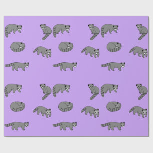 Raccoons  wrapping paper