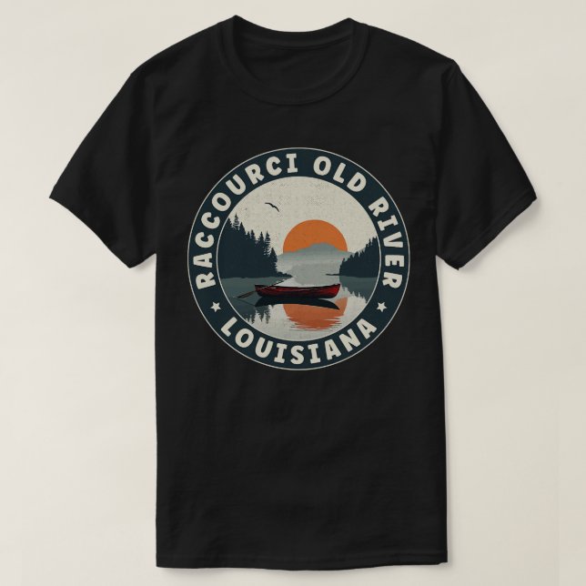Raccourci Old River Louisiana Sunset TShirt (Design Front)
