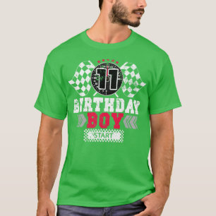 Race 11th Birthday Boy Party Racing Driver T-Shirt
