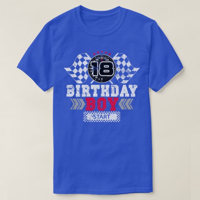 Race 18th Birthday Boy Party Racing Driver T-Shirt (Design Front)