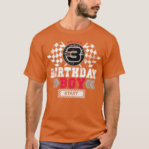 Race 3rd Birthday Boy Party Racing Driver T-Shirt